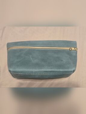 Portland Leather Goods Small Makeup Bag In SURF